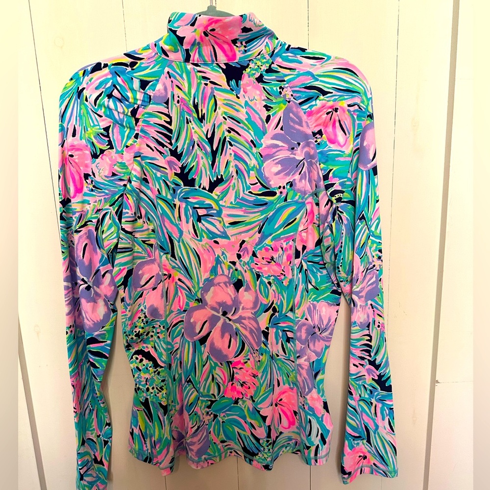 Lilly Pulitzer Luxletic quarter zipper jacket, size L